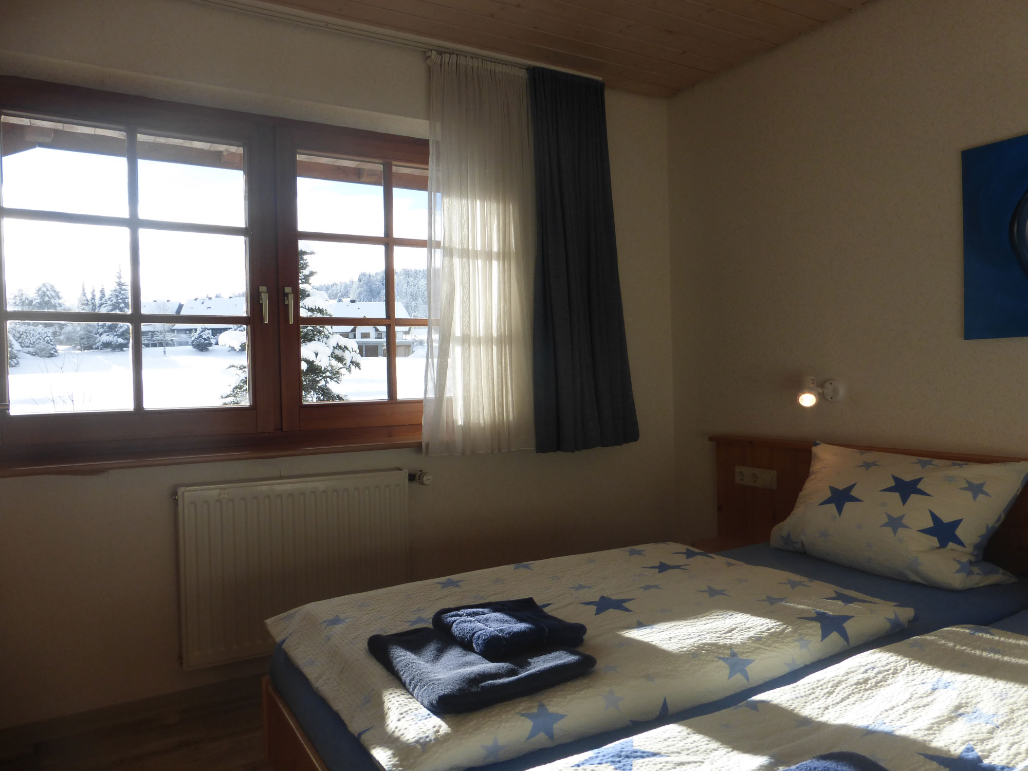 Schlafzimmer mit Ausblick